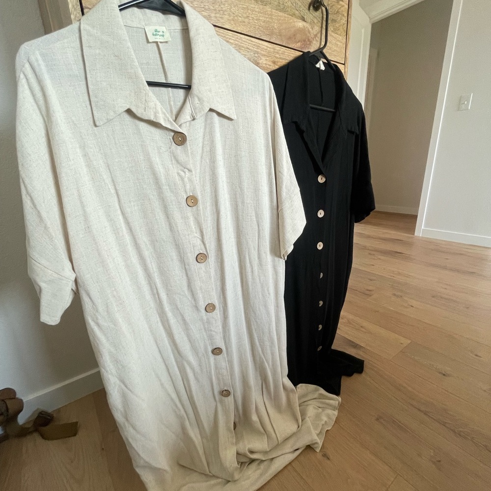 Midi linen blend dresses (2)